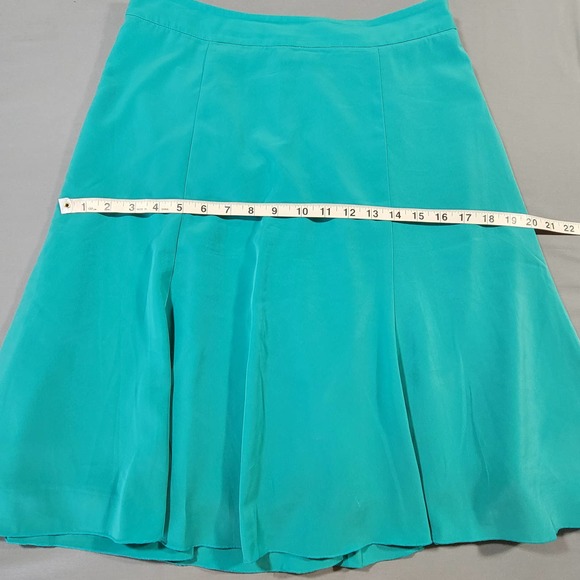 Skirt Midi Classy A-Line Green Scuba Banana Republic Women Size 8 Lined Side Zip - Picture 4 of 12